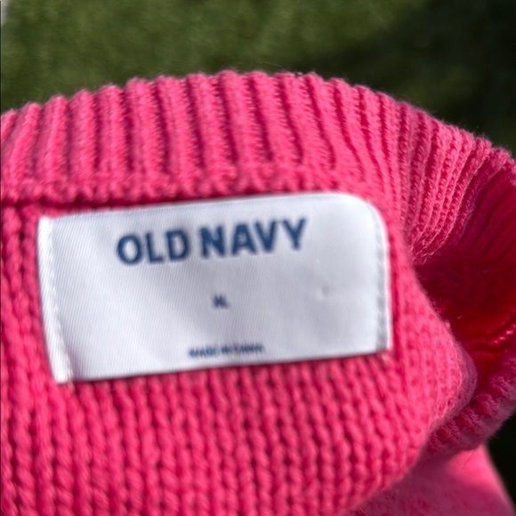 Women's Pink Cable Knit Sweater - Picture 2 of 4